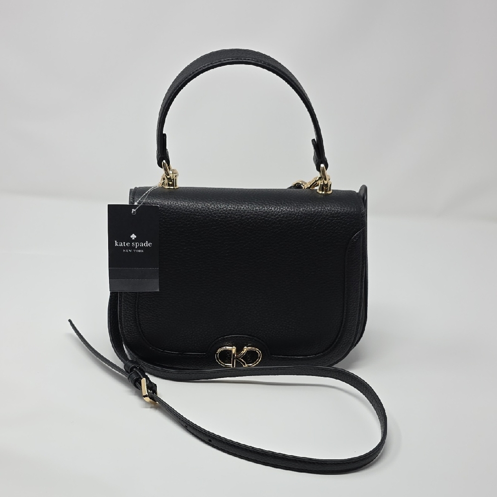 Kate Spade Kyla KM069 Black Pebbled Leather Top Handle NWT